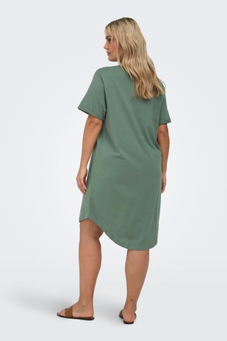 Vestido recto de algodón orgánico - Verde claro