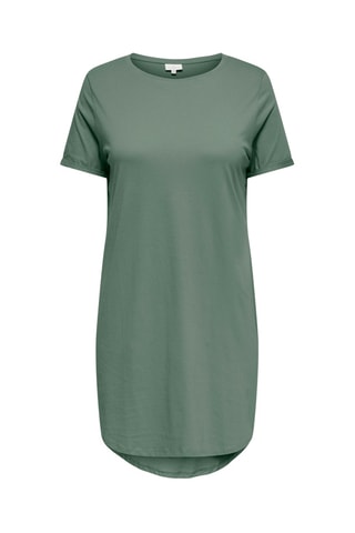 Vestido recto de algodón orgánico - Verde claro