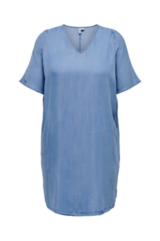 Vestido recto vaquero - Azul marino