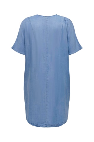 Vestido recto vaquero - Azul marino