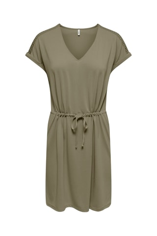 Vestido evasé - Caqui