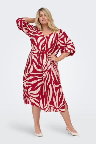 Vestido midi - Rojo