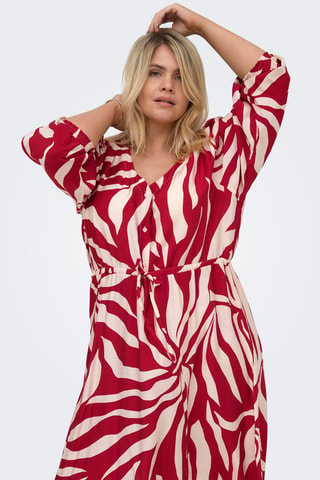 Vestido midi - Rojo