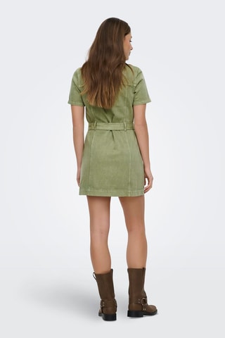 Vestido camisero vaquero - Verde