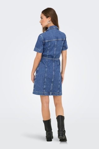 Vestido camisero vaquero - Azul marino