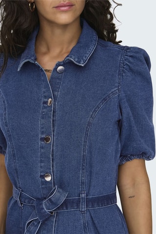 Vestido camisero vaquero - Azul marino