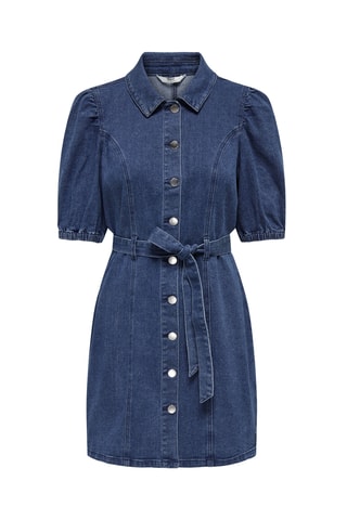 Vestido camisero vaquero - Azul marino