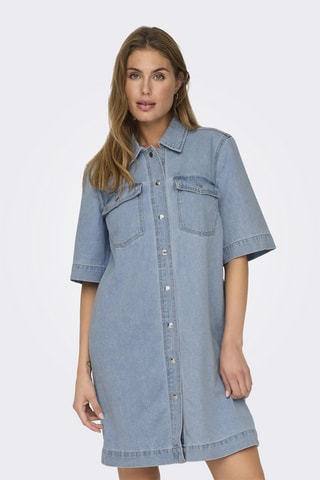 Vestido camisero vaquero - Azul