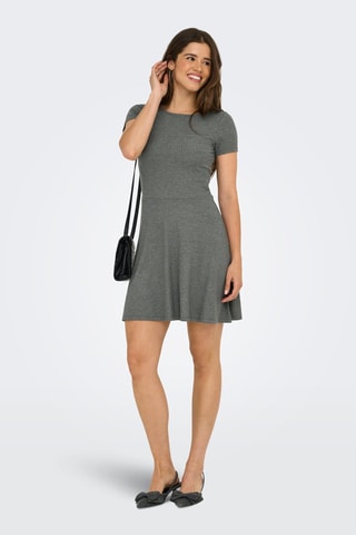 Vestido corto regular fit - Gris