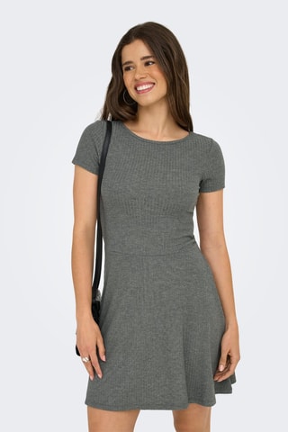 Vestido corto regular fit - Gris