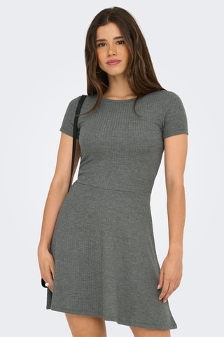 Vestido corto regular fit - Gris