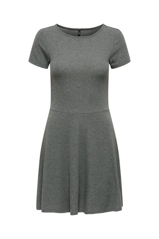 Vestido corto regular fit - Gris