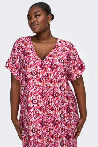 Vestido recto - Fucsia
