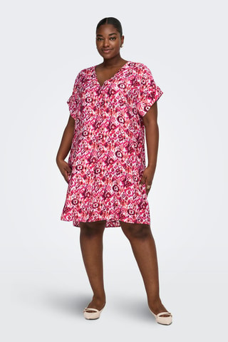 Vestido recto - Fucsia