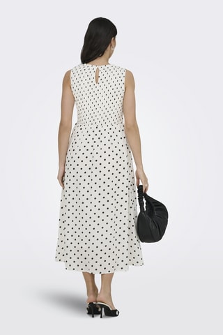 Vestido midi - Crudo y negro