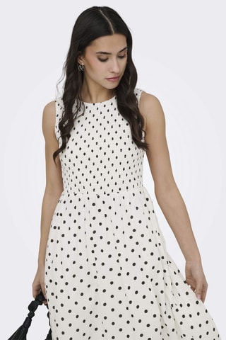 Vestido midi - Crudo y negro