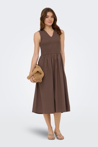 Vestido midi - Marrón