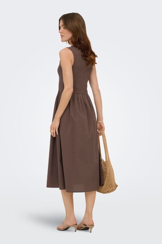 Vestido midi - Marrón