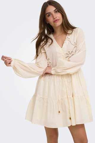 Vestido evasé - Blanco