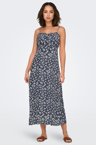 Vestido midi - Negro y blanco