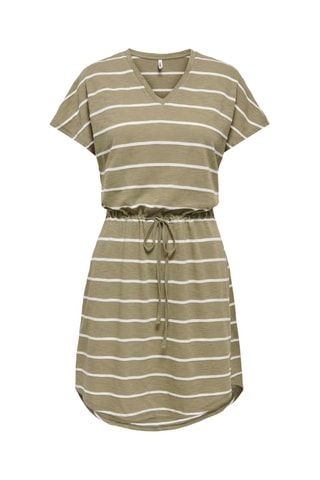 Vestido evasé - Verde oliva