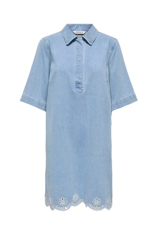 Vestido recto vaquero - Celeste