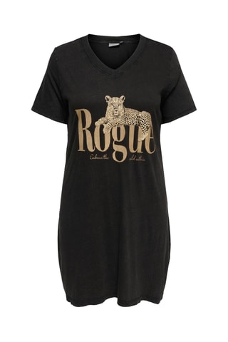 Vestido camiseta de algodón orgánico - Negro