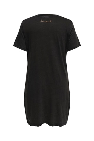 Vestido camiseta de algodón orgánico - Negro