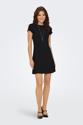 Vestido corto regular fit - Negro