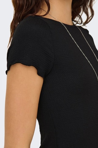 Vestido corto regular fit - Negro