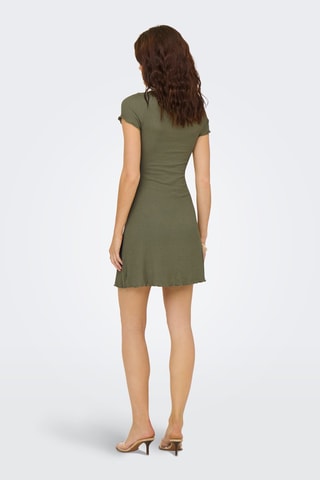 Vestido corto regular fit - Caqui