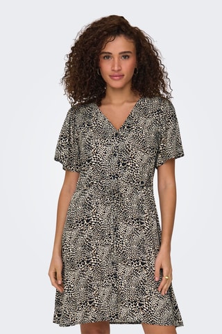 Vestido corto regular fit - Beige