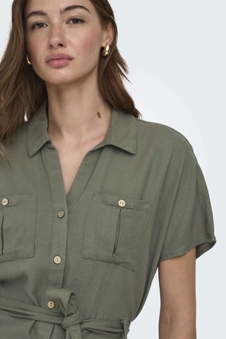 Camisa de lino - Verde oliva