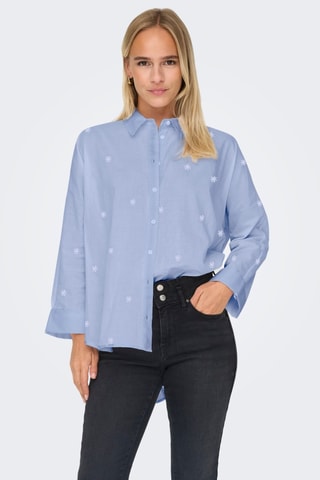 Camisa boxy - Celeste