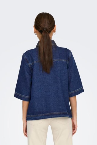 Camisa vaquera regular fit - Azul marino