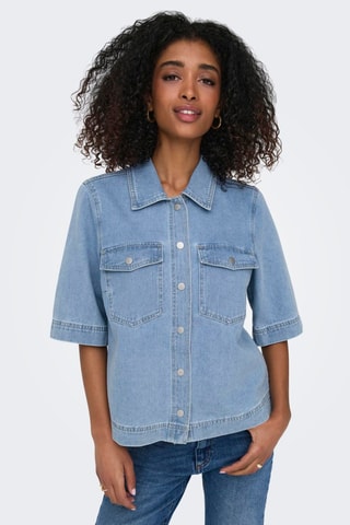 Camisa vaquera regular fit - Celeste