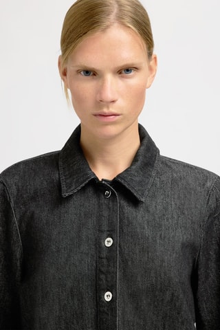Camisa de algodón orgánico - Negro - Selected