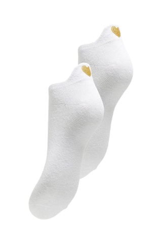 2 pares de calcetines cortos - Blanco
