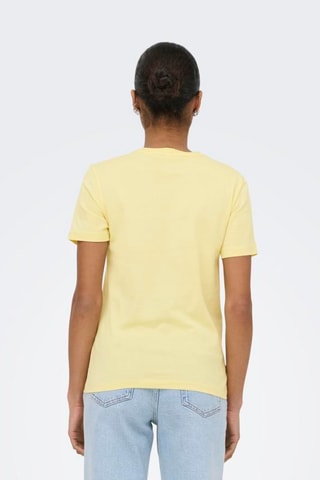 Camiseta regular fit de algodón orgánico - Amarillo