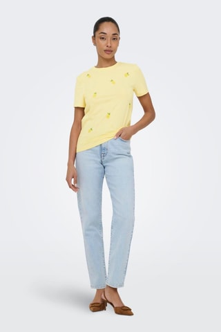 Camiseta regular fit de algodón orgánico - Amarillo