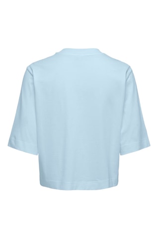 Camiseta regular fit de algodón orgánico - Celeste