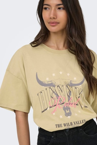 Camiseta regular fit de algodón orgánico - caqui