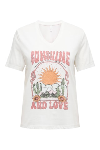 Camiseta regular fit de algodón orgánico - Blanco