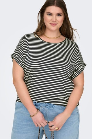 Camiseta regular fit - Azul noche y blanco