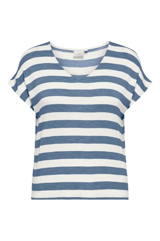Camiseta regular fit - Celeste y blanco