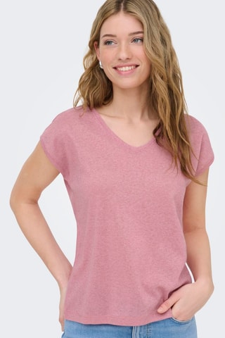 Camiseta loose - Rosa viejo
