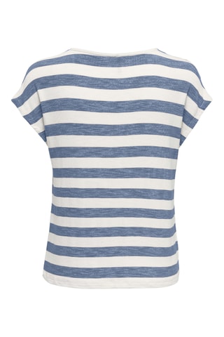 Camiseta regular fit - Azul claro y blanco