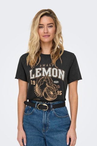 Camiseta regular fit de algodón orgánico - Negro