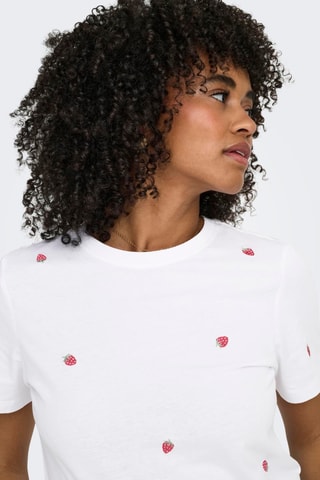Camiseta regular fit de algodón orgánico - Blanco