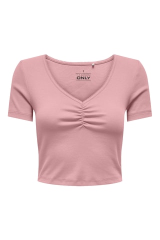 Camiseta cropped de algodón orgánico - Rosa